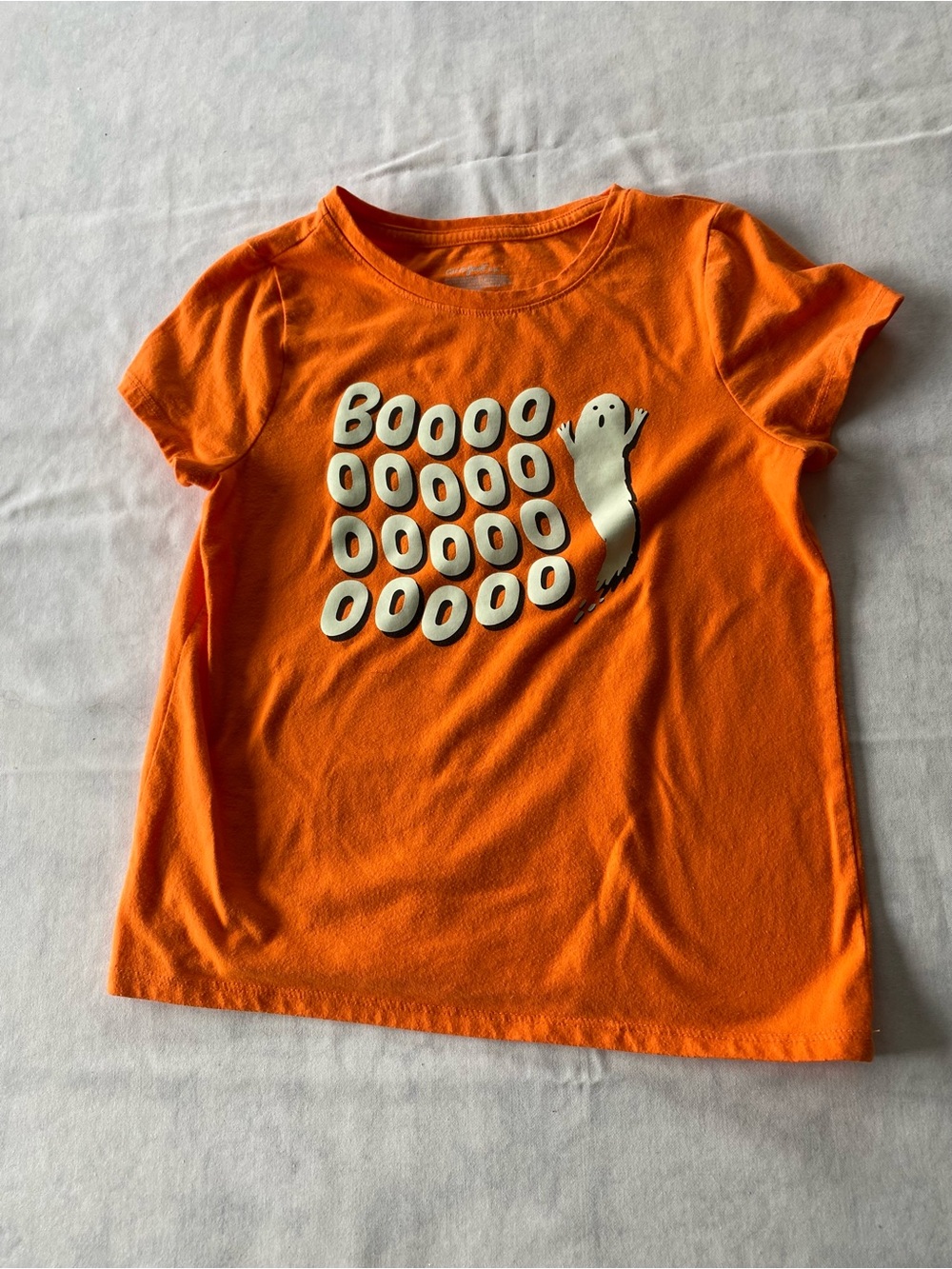 Cat & Jack Boo Halloween Orange Tshirt Size Medium 8